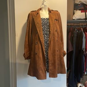 Vintage BUTTERY Soft Suede Trench Coat